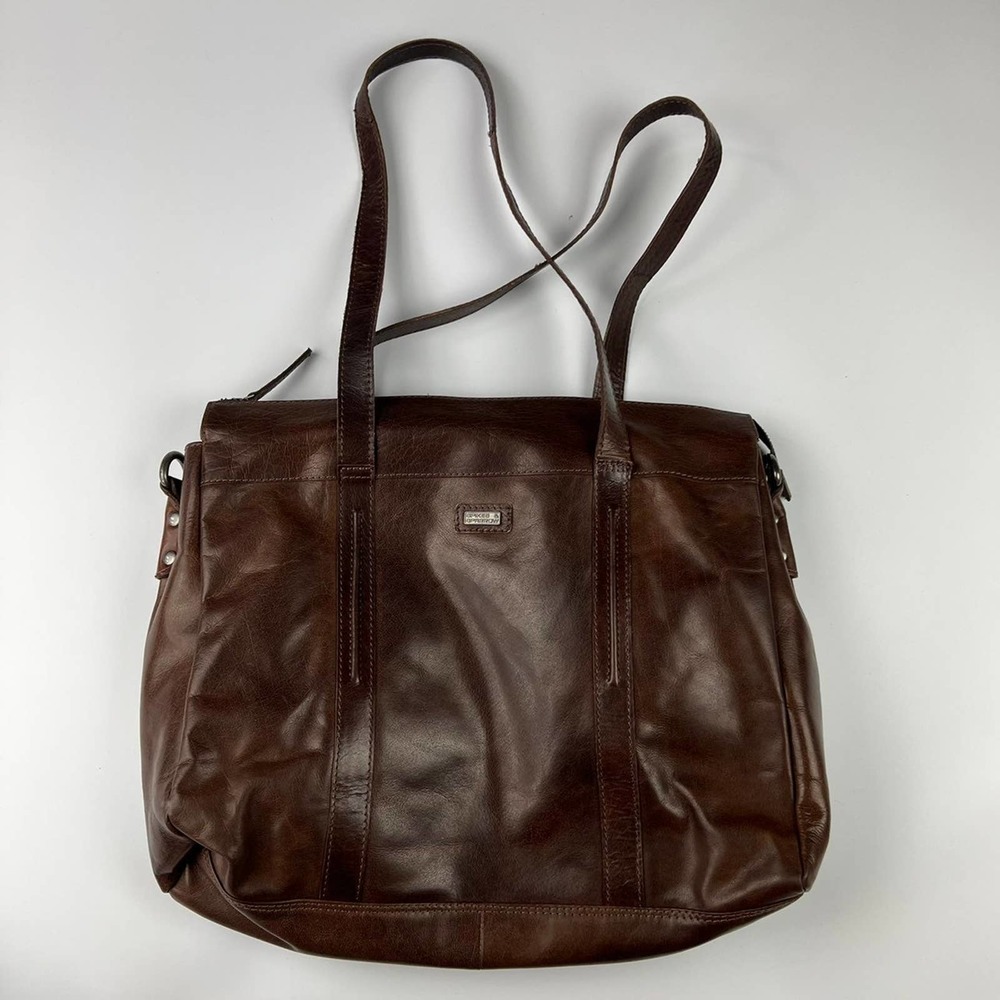 SPIKES & SPARROW LARGE LEATHER HANDBAG